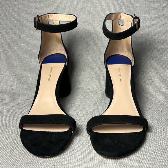 Stuart Weitzman women’s Lessnu Sandal black suede size 10 - Picture 2 of 9